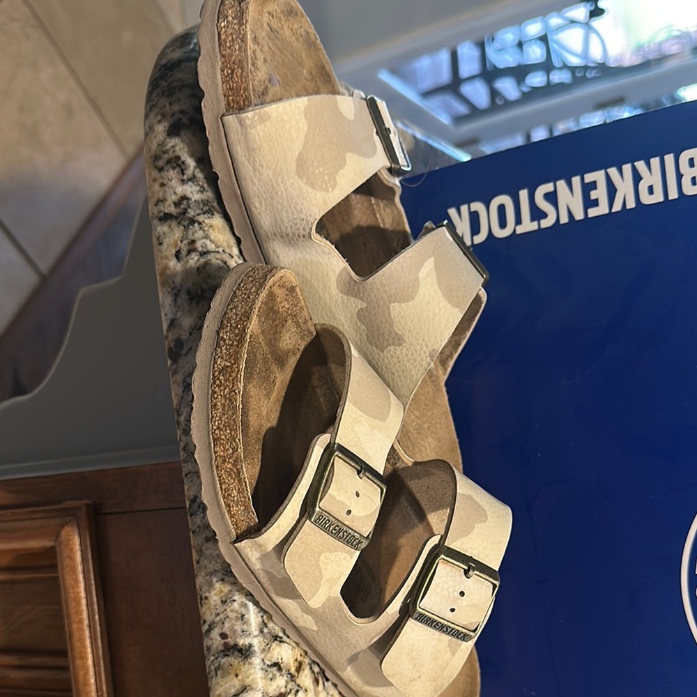 Birkenstock Beige Camouflage Sandals
